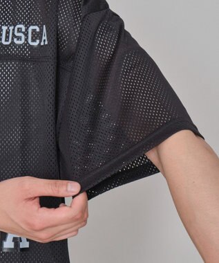 WEGO 【ユニセックス着用ITEM/MLサイズ展開】メッシュナンバリンググラフィックT（SS） ブラック