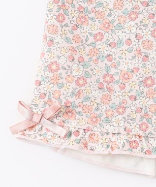 ANY KIDS 無地/総柄 1分丈スパッツ ピンク（花柄）