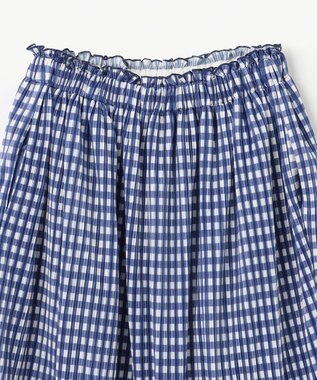 組曲 KIDS 【150-160㎝】ギンガムチェックプリーツ スカート ネイビー系