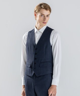 JOSEPH HOMME 新素材【ストレッチ/セットアップ対応】クリアドビージャージー ジレ ネイビー系