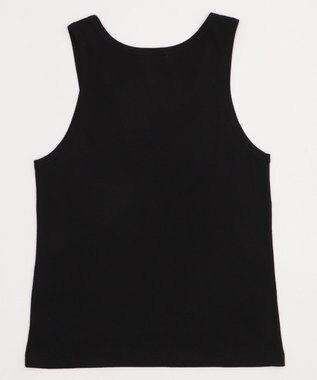 WEGO グラフィックリブタンクトップ ブラック