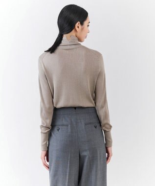 23区 【エステータ】シルクリブ タートルニット セージ