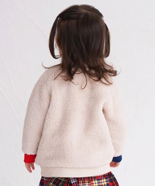 MIKI HOUSE HOT BISCUITS 【80-110cm】 顔ドン ボアフリーストレーナー アイボリー