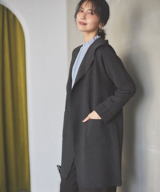 ANY 【洗濯機可】フーディーコーディガン チャコール