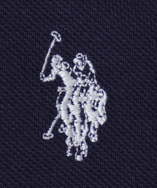 WEGO 【26年春夏新カラー登場/ユニセックス着用ITEM/SMLサイズ展開】U.S. POLO ASSN.別注ラインポロシャツ ネイビー