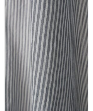 CRAFT STANDARD BOUTIQUE インド綿バンドカラーワンピース Stripe Gray