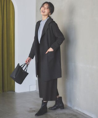 ANY 【洗濯機可】フーディーコーディガン チャコール