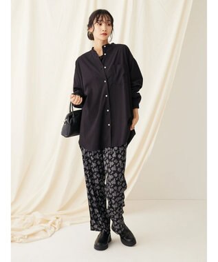 CRAFT STANDARD BOUTIQUE レーヨンイージーパンツ Flower Black