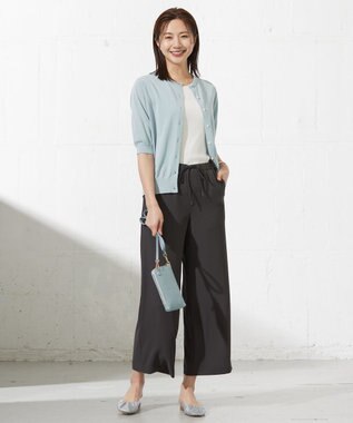 J.PRESS LADIES 【WEB限定カラーあり・セットアイテム・撥水加工・A4サイズ収納可】ポーチ付き PRINTED トート バッグ ライトグレー系