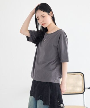 earth music&ecology バックデザインカットプルオーバー Gray
