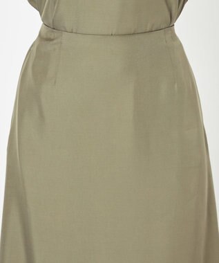 NAVE 【ReNAVE・セットアップ可/洗える/UVケア/接触冷感】フィブリルシャンブレー Aラインスカート カーキ系