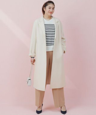 23区 L 【CLASSY.1月号掲載】ウールミルドストレッチ ワイドパンツ キャメル系