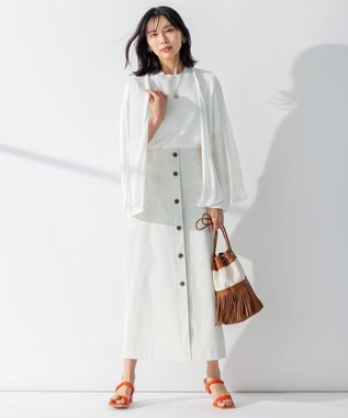 23区 【WEB限定】ツイスト ベルト サンダル オレンジ系