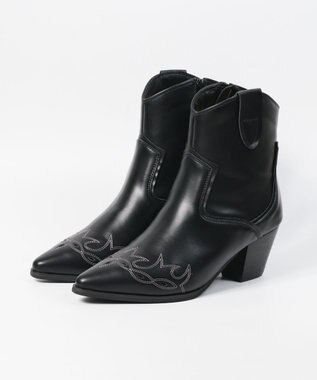 BONTRE 【MIONOTIS/ミオノティス】ショートウェスタンブーツ/40412 ブラック