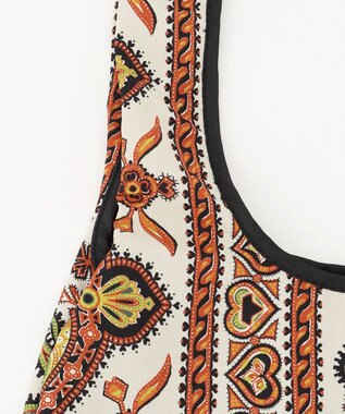 GRACE CONTINENTAL Fabricマルシェbag1 オレンジ