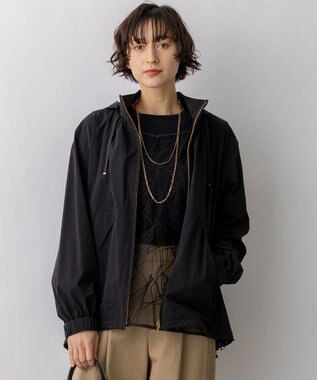 23区 【先行予約】2WAY ストレッチタフタ ボリュームスリーブブルゾン ブラック系