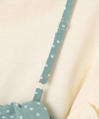 組曲 KIDS 【110-140㎝】ドットキャミ＋TシャツSET ミントグリーン×クリーム