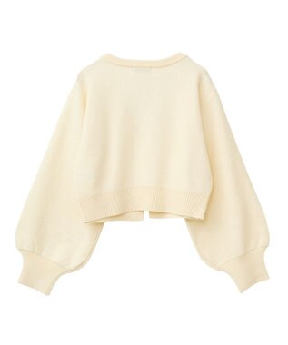 earth music&ecology パールボタンショートニットカーディガン Yellow