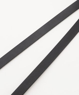 UNFILO プレートバックルベルト ブラック×ゴールド