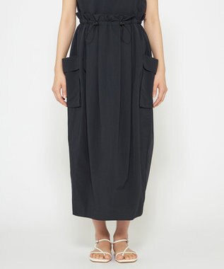 uncrave 【撥水・洗濯機洗い可】ライトプルーフナイロン スカート（uncrave WHITE） ブラック