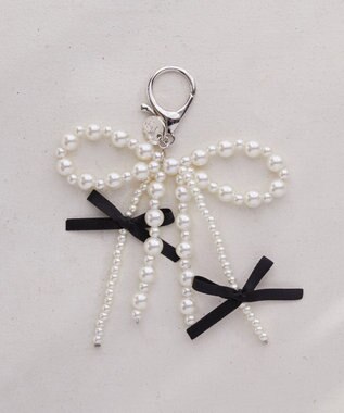 Maison de FLEUR ダブルリボンチャーム Black