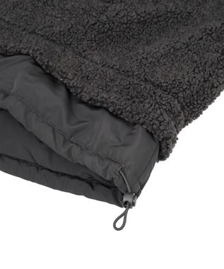 Green Parks 異素材コンビスタンドボアブルゾン Charcoal Gray