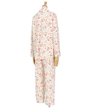 Wing パジャマ 長袖 長ズボン 綿100%(本体) 天竺素材 レディース EP7044 ウイング／ワコール アイボリー