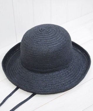 石田製帽 ペーパーブレード 3WAY ソフトセーラハット(汚れ防止テープ付き）〈折り畳めるサイズ調整可〉 ブラック