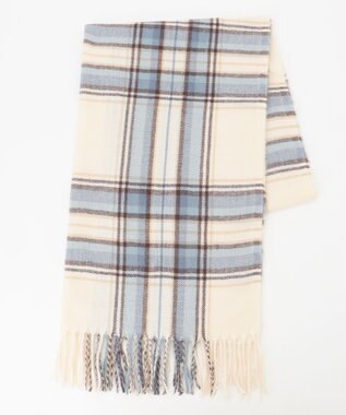 ANY SIS マルチチェック ストール ライトブルー系