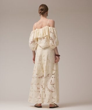 GRACE CONTINENTAL カットワークバギーパンツ キナリ