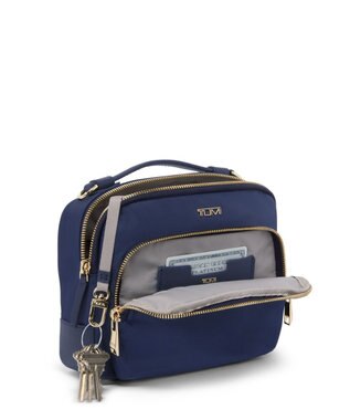 TUMI VOYAGEUR 「テガン」クロスボディ インディゴ/ライト ゴールド