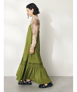 CRAFT STANDARD BOUTIQUE 切替ティアードキャミワンピース Khaki