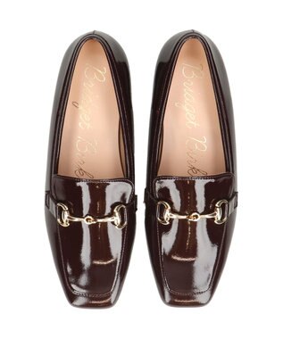 Bridget Birkin ＜抗菌消臭＞【Bridget Birkin】スクエアトゥビットローファー ダークブラウンエナメル