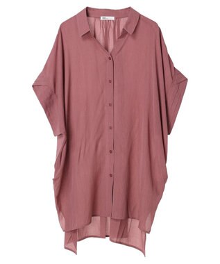 CRAFT STANDARD BOUTIQUE ヴィンテージボイルミルフィーユ襟付きシャツチュニック Pink