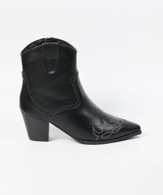 BONTRE 【MIONOTIS/ミオノティス】ショートウェスタンブーツ/40412 ブラック