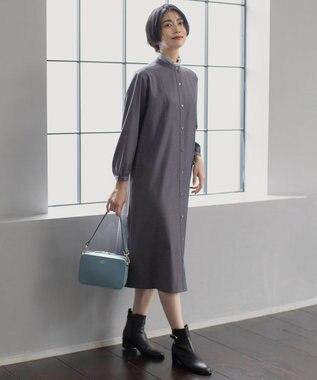 J.PRESS LADIES 【2way】レザー ショルダー バッグ ダルブルー系