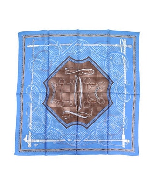 Marca ＜秋の新作＞【Marcaオリジナル】水玉&ベルト 小判 シルクツイル スカーフ