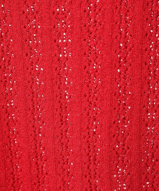 earth music&ecology 透かしニットプルオーバー Red