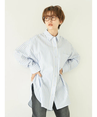 ビッグシャツ, Stripe Ivory, F