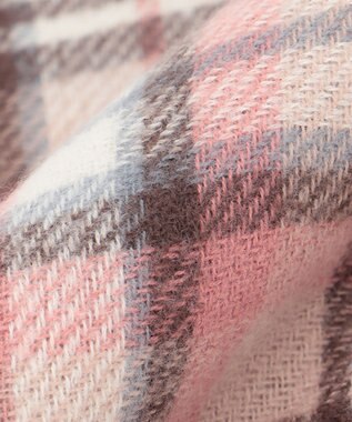 ANY SIS マルチチェック ストール ピンク系