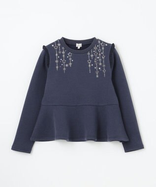 組曲 KIDS 【150-160㎝】トウィンクル トレーナー ネイビー系