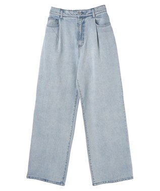 earth music&ecology タックルーズデニムパンツ Light Indigo