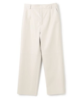 BEIGE， DUPHOT / レザーパンツ Ecru
