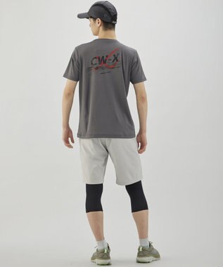 CW-X 【UNISEX】 CW-X トップス Ｔシャツ 半袖 3分袖 Ｕネック メッシュ素材 UVカット率90%以上(本体) ユニセックス DLR195 /ワコール ダークブラウン