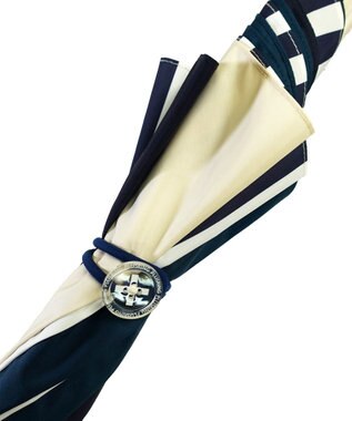 +RING レディース向け プラスリング 長傘60cm NVY/WHT T1286 紺
