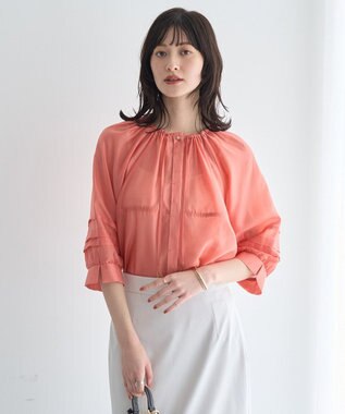 YECCA VECCA タックスリーブシアーシャツ