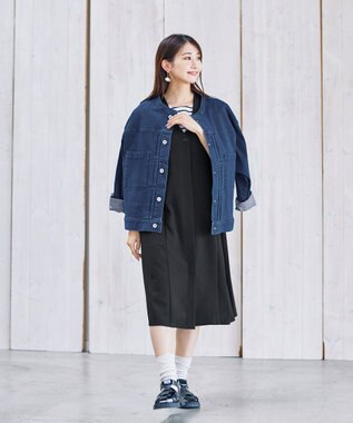 Tiaclasse L 【洗える】ジレワンピース ブラック