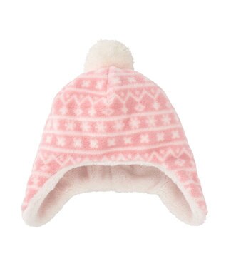 MIKI HOUSE HOT BISCUITS 【42-46cm】ぼん天付フリース素材の帽子 ピンク