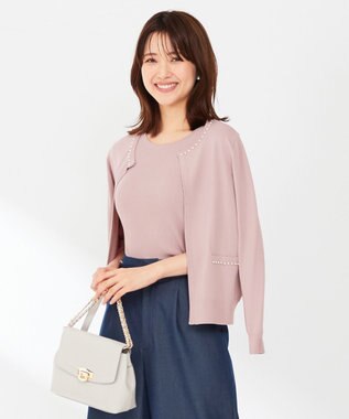 ANY SIS 【AIコラボ】リブインナー アンサンブル ローズグレー