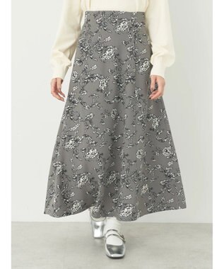 earth music&ecology バックレースアップスカート Gray